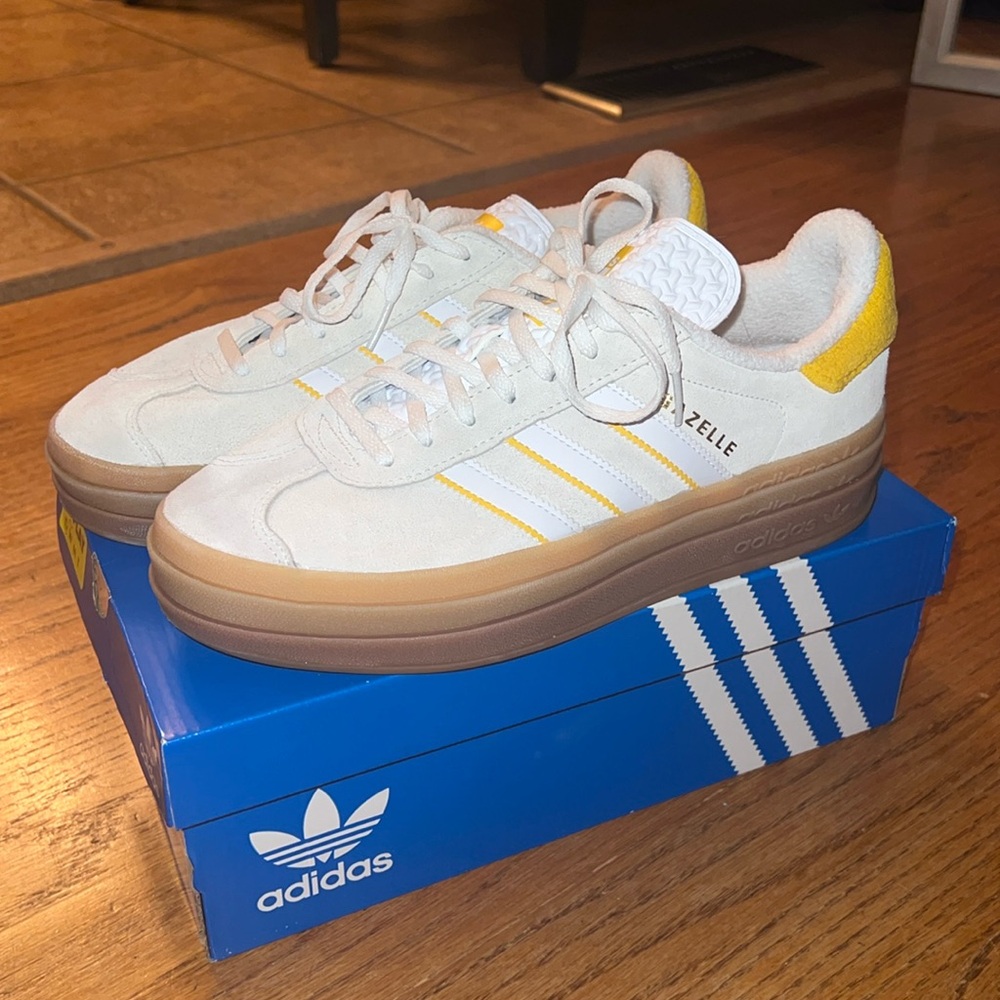 Adidas Originals Women’s Gazelle Bold White & Yellow